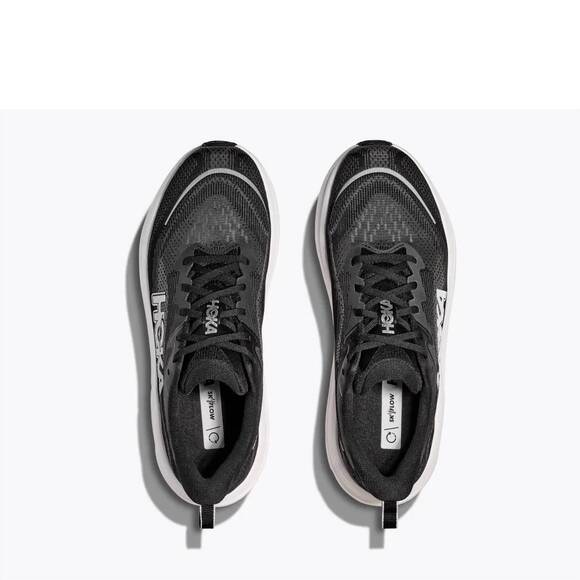 NEW HOKA men\'s skyflow running shoes in black/white